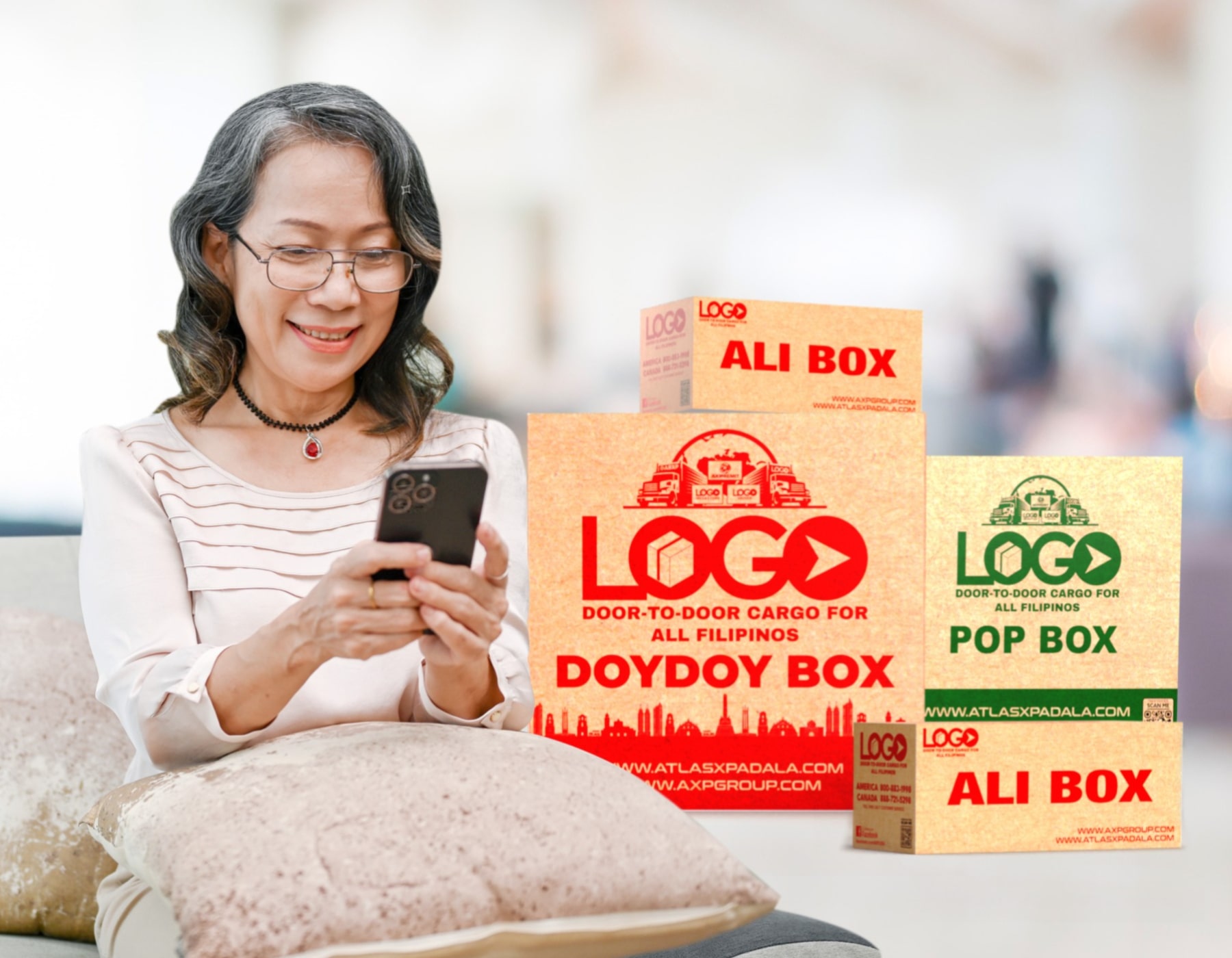 Balikbayan boxes ready for shipment